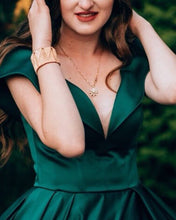 Load image into Gallery viewer, Prom Ball Gown Off The Shoulder Satin Dresses With Pockets