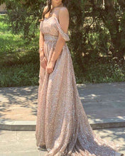 Load image into Gallery viewer, Rose Gold Prom Long Dresses
