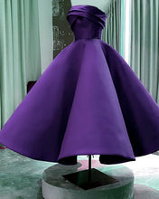 Load image into Gallery viewer, Purple Midi Prom Dresses