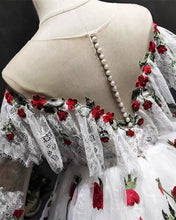 Load image into Gallery viewer, Floral Flowers Wedding Dress