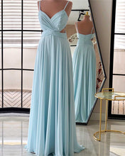 Load image into Gallery viewer, Aqua Blue Prom Dresses Long