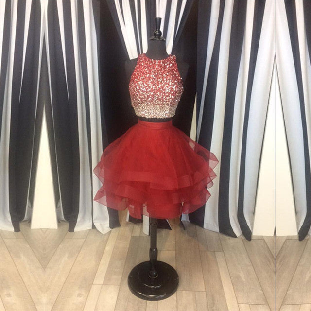 Short Ombre Homecoming Dresses Two Piece Prom Gowns Short Ombre Homecoming Dresses Two Piece Prom Gowns