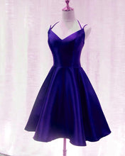 Load image into Gallery viewer, Short Purple Homecoming Dresses