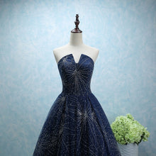 Load image into Gallery viewer, strapless long tulle ball gowns evening dresses with sequins