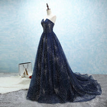 Load image into Gallery viewer, strapless long tulle ball gowns evening dresses with sequins-alinanova