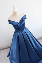 Load image into Gallery viewer, Off Shoulder Ball Gown Satin Dress With Bow Sashes