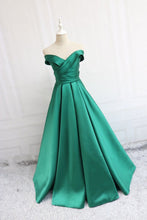 Load image into Gallery viewer, Off Shoulder Ball Gown Satin Dress With Bow Sashes