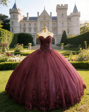 Load image into Gallery viewer, Arica | Sequin Lace Strapless Quinceanera Dress

