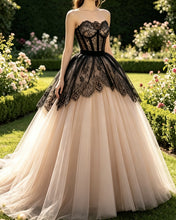 Load image into Gallery viewer, Davina | Black And Nude Wedding Dress
