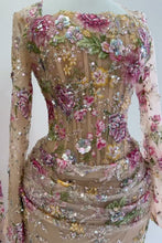 Load image into Gallery viewer, Eliana | Mermaid Long Sleeve Floral Sequin Dress
