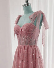 Load image into Gallery viewer, Light Pink Tulle sparkly Midi Dress
