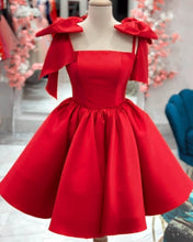 Load image into Gallery viewer, Red Satin Cocktail Dress

