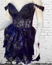 Load image into Gallery viewer, Navy Blue Short Homecoming Dress
