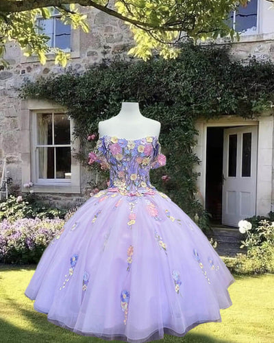Light Purple Tulle Hoco Dress