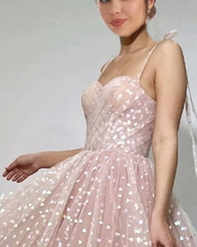 Blush Hearty Tulle Homecoming Dress – alinanova