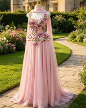 Load image into Gallery viewer, Pink Corset Prom Dress
