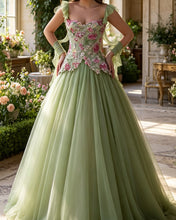 Load image into Gallery viewer, PORTIA | Floral Sequin Ball Gown Tulle Dress
