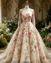 Load image into Gallery viewer, Paisley | Romance Peony Embroidery Wedding Dress
