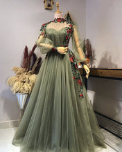 Load image into Gallery viewer, Long Sleeve Sage Gown
