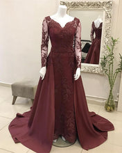 Load image into Gallery viewer, Burgundy Long Sleeve Dress
