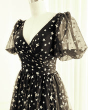 Load image into Gallery viewer, Sparkling Black Starry Night Dress
