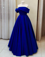 Load image into Gallery viewer, Royal Blue Satin Prom Dress 2024
