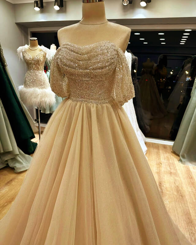 Champagne Prom Dresses 2024