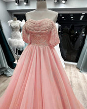 Load image into Gallery viewer, Pink Tulle Prom Dress
