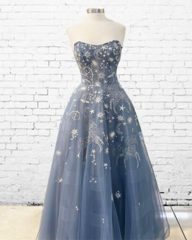 Blue Celestial Prom Dress