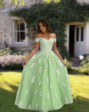 Load image into Gallery viewer, Sage Tulle Pom Dress
