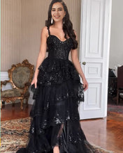 Load image into Gallery viewer, Black Corset Prom Dress
