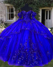 Load image into Gallery viewer, Royal Blue 15 Dress With Sleeves
