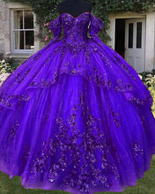 Load image into Gallery viewer, Purple 15 Ball Gown Dress
