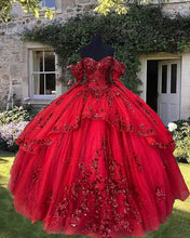 Load image into Gallery viewer, Red Quince Dress With Sleeves
