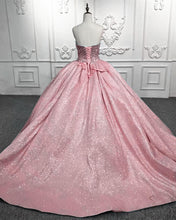Load image into Gallery viewer, Lace Beaded Sweetheart Ball Gown Sparkly Dress
