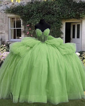 Load image into Gallery viewer, Lace Strapless Sheer Bodice Quinceanera Dress
