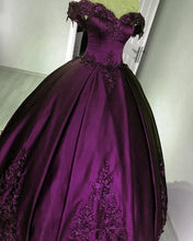 Load image into Gallery viewer, Dark Purple Quinceanera Dresses
