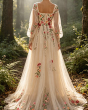Load image into Gallery viewer, Ulla | Wildflower Embroidered Wedding Dress With Sleeves
