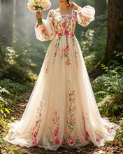Load image into Gallery viewer, Ulla | Wildflower Embroidered Wedding Dress With Sleeves
