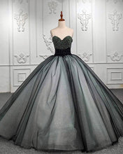 Load image into Gallery viewer, Black And Nude Wedding Dress
