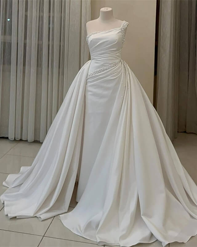 One Shoulder Wedding Dress 2024