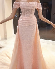 Load image into Gallery viewer, Mermaid Pink Sparkly Wedding Dress
