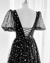 Load image into Gallery viewer, Sparkling Black Starry Night Dress
