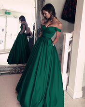 Load image into Gallery viewer, Long Satin Prom Dresses With Pockets
