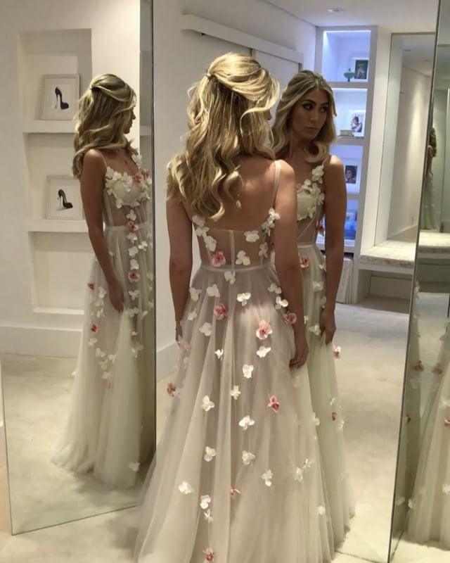 white sheer dress with flowers White Rose Sheer Floral Maxi Dress