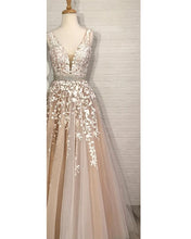 Load image into Gallery viewer, Prom-Dresses-Long-Ball-Gowns-Quinceanera-Dresses-Champagne
