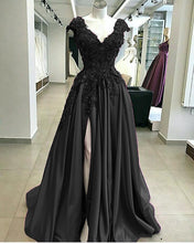 Load image into Gallery viewer, Long Black Prom Dresses
