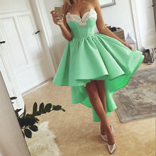 Load image into Gallery viewer, Gorgeous Lace Embroidery Sweetheart A Line High Low Prom Dresses
