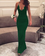 Load image into Gallery viewer, Green Mermaid Bridesmaid Dresses Lace Appliques
