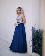 Load image into Gallery viewer, midnight-blue-prom-dress
